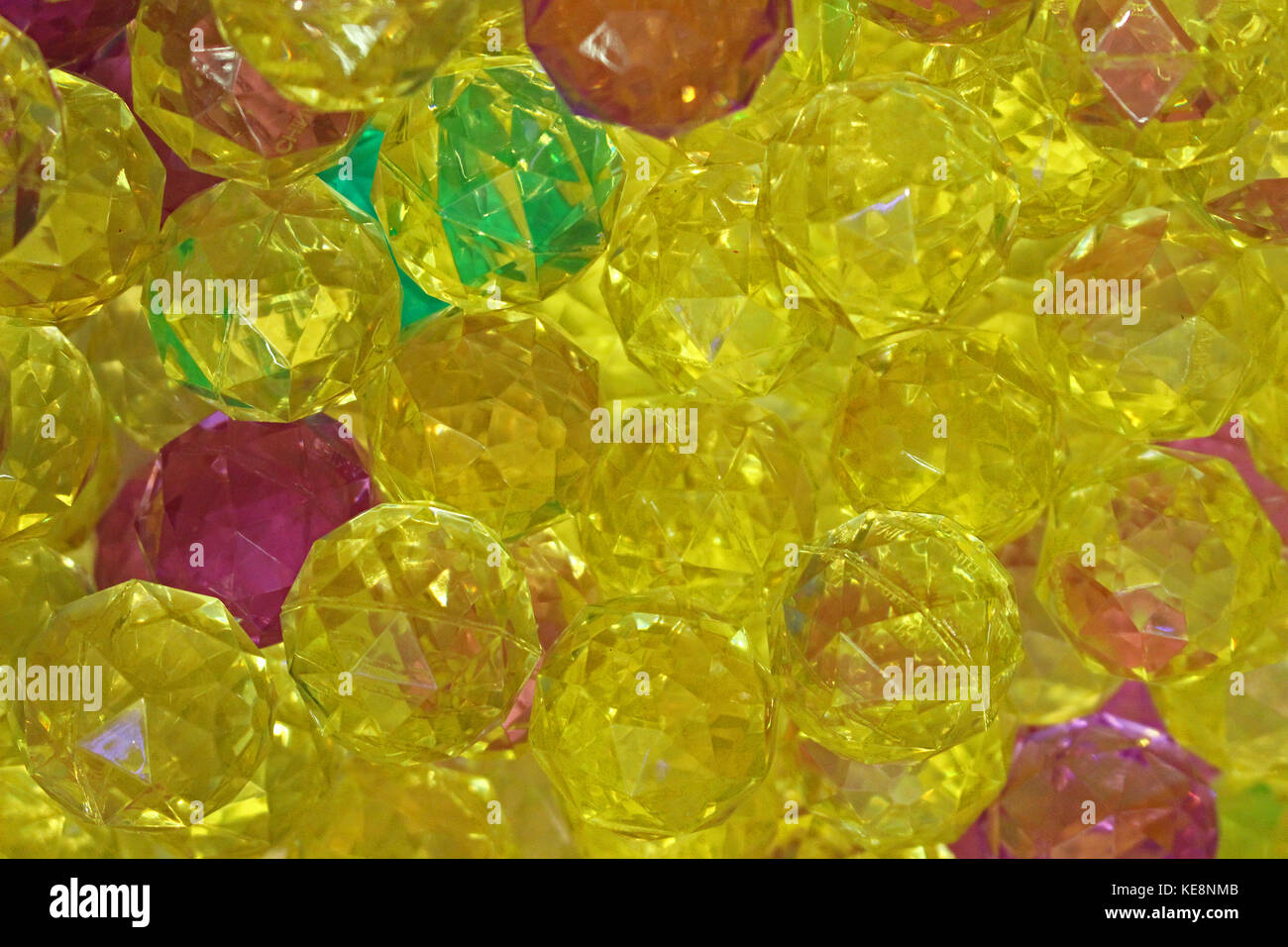 Soft colorful yellow rubber balls pile background Stock Photo Alamy