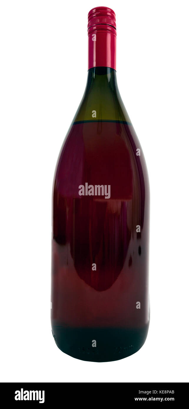 Red wine bottle. Isolated. Vertical Stock Photo Alamy