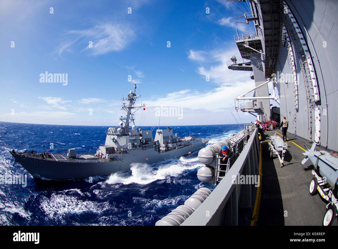 The Arleigh Burke-class guided-missile destroyer USS Sampson (DDG 102 ...