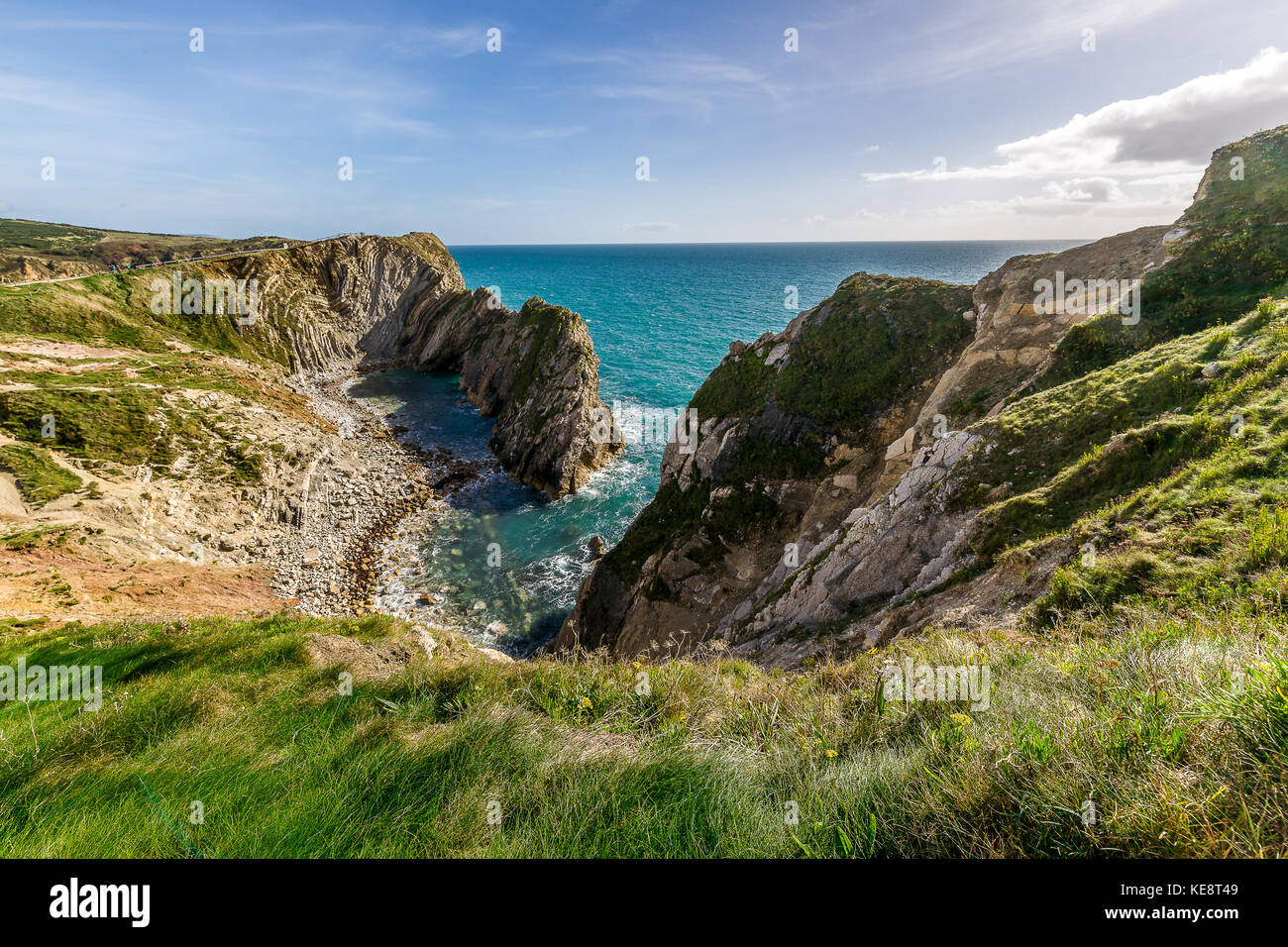 Lulworth Cove, on the jurassic coastline, Dorset,  Britain Stock Photo