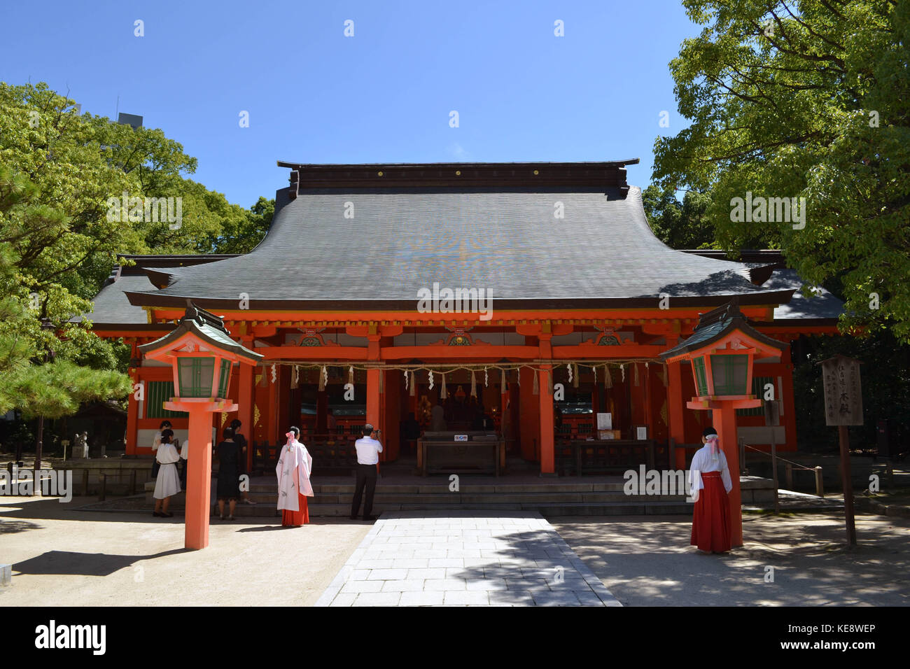 Shrine Complex Japanese wedding conducted in a shrine complex in Fukuoka. Pic was ...