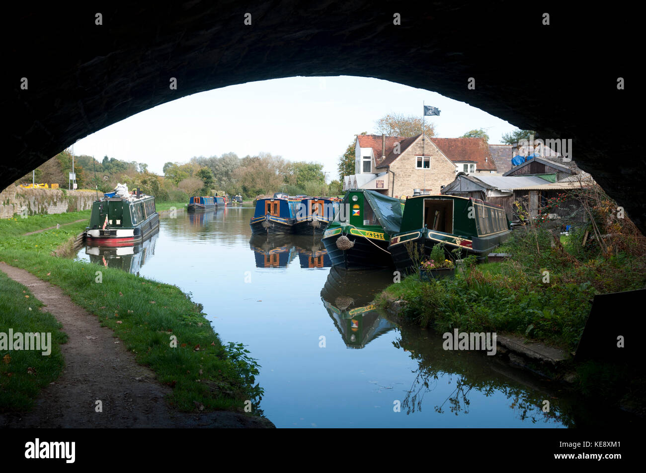 Lower Heyford Wharf, Oxford Canal, Oxfordshire, England, UK Stock Photo