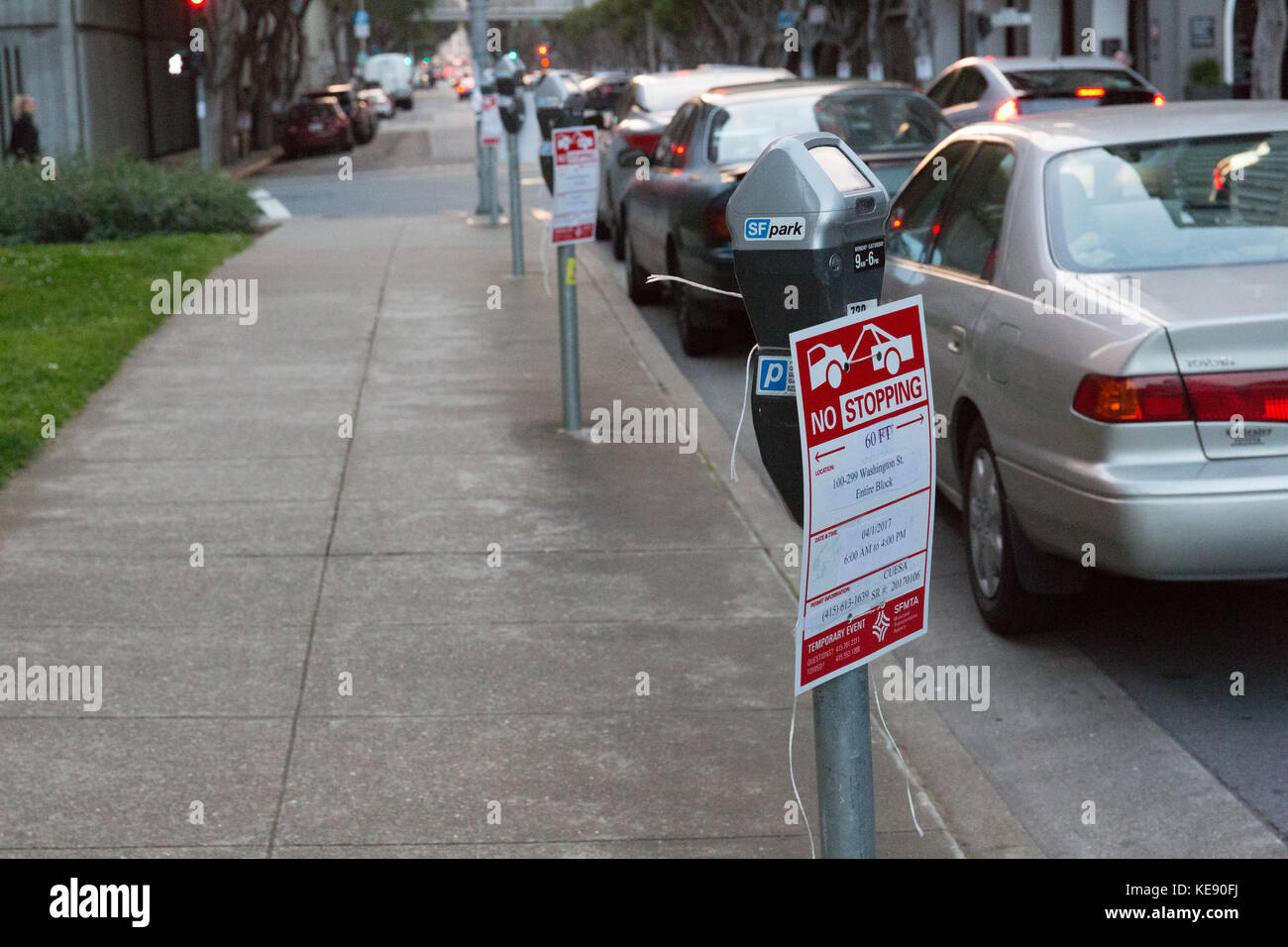 Parking sign in San Francisco Stock Photo Alamy