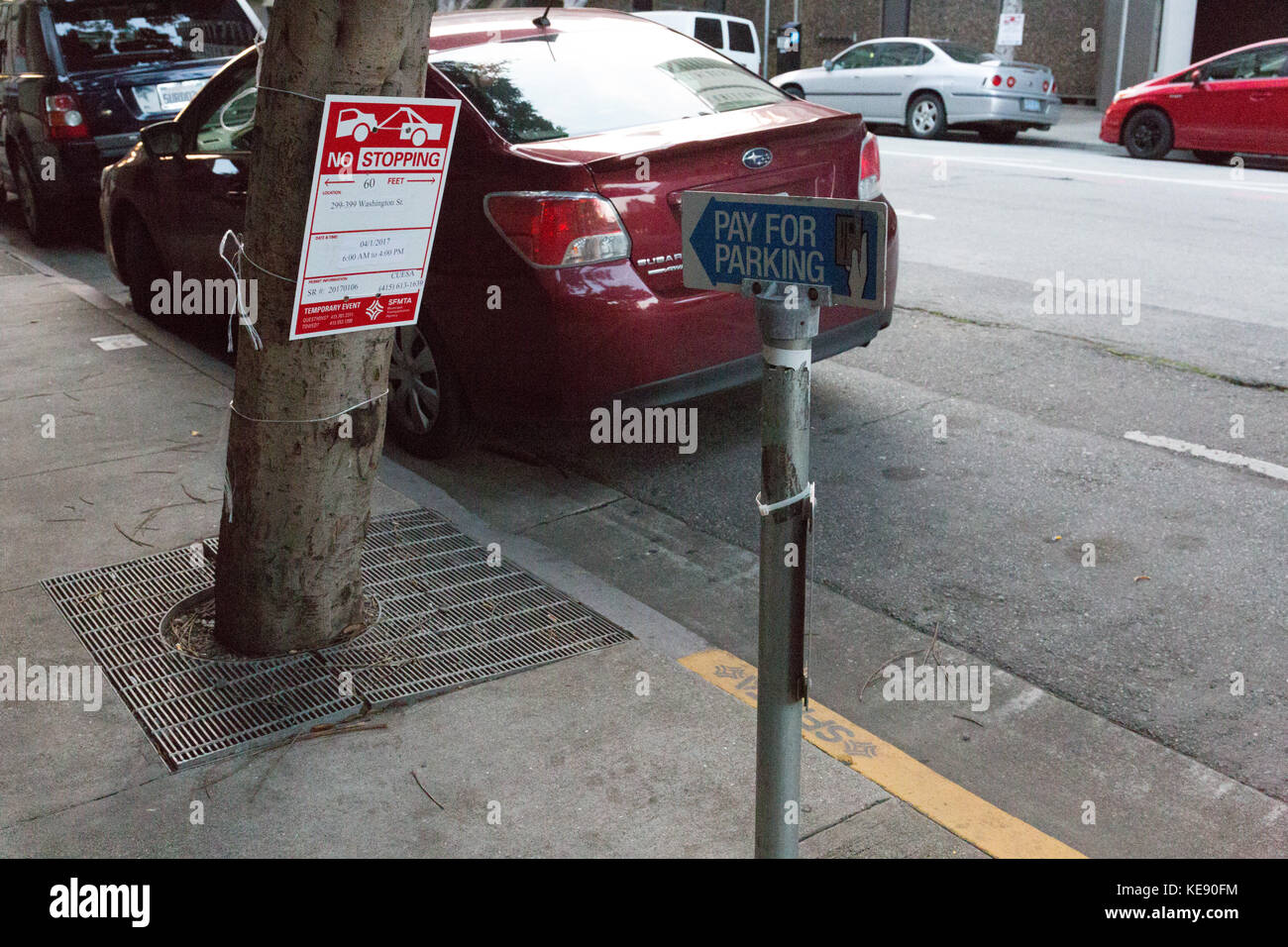 Parking sign in San Francisco Stock Photo Alamy