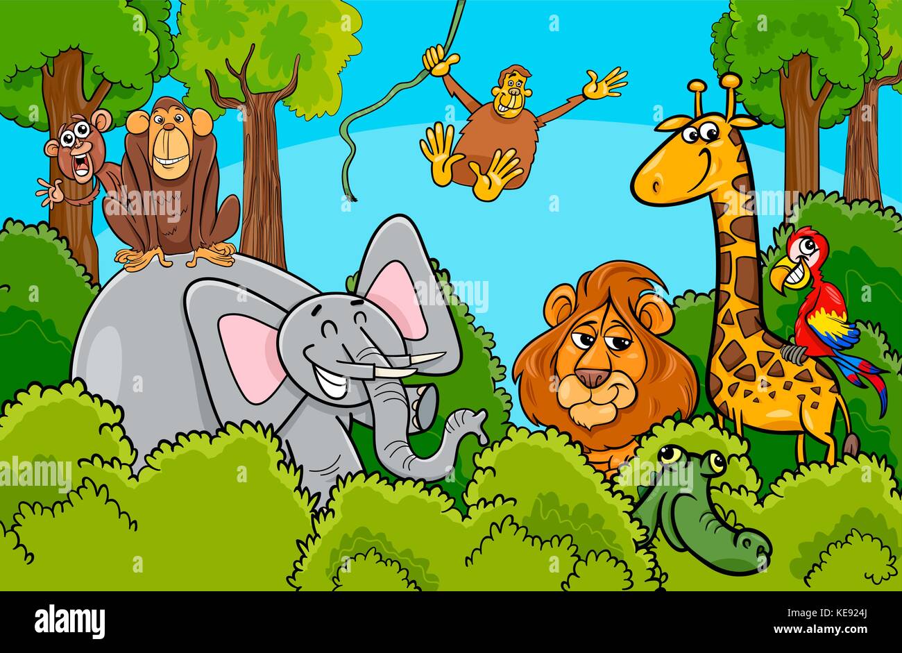 Cartoon illustration of Funny Wild Animal Characters Group Stock Vector Image & Art - Alamy Cartoon illustration of Funny Wild Animal Characters Group Stock Vector Image & Art - Alamy