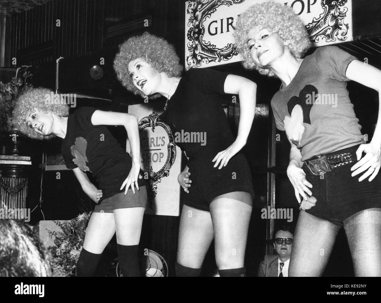 Three member of "Take Five Dancing Mannequin Group" are performing in