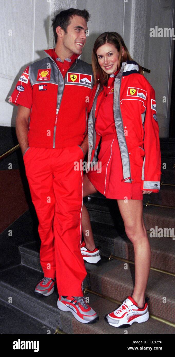 Two models are wearing pieces from Tommy Hilfiger's new ferrari collection  on 13 April 1999 in Munich (Bavaria, Germany). | usage worldwide Stock  Photo - Alamy