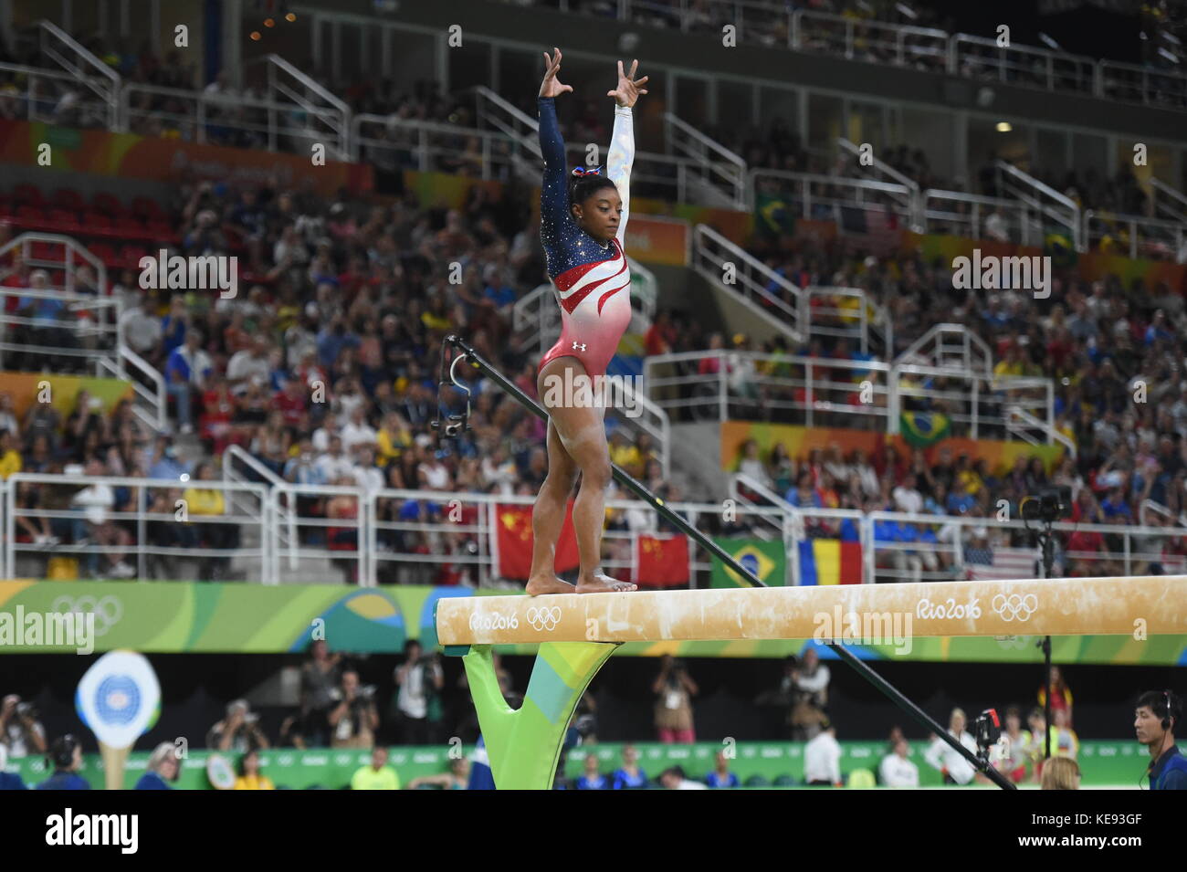 Rio de Janeiro-Brazil July 31, 2016 Team USA Olympic Gymnastic (Simone Biles ) in Olympic Games 2016 Stock Photo