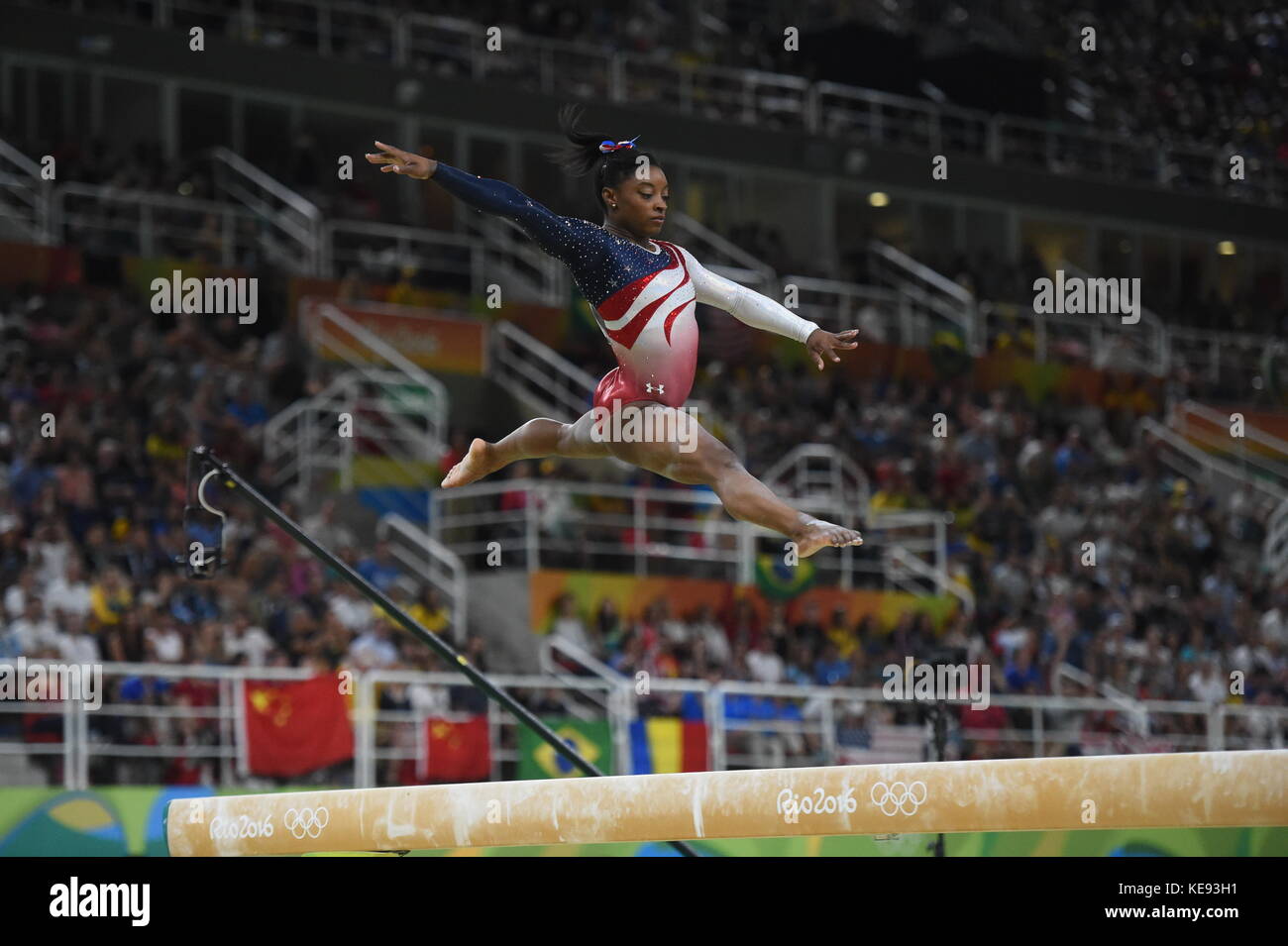 Rio de Janeiro-Brazil July 31, 2016 Team USA Olympic Gymnastic (Simone Biles ) in Olympic Games 2016 Stock Photo
