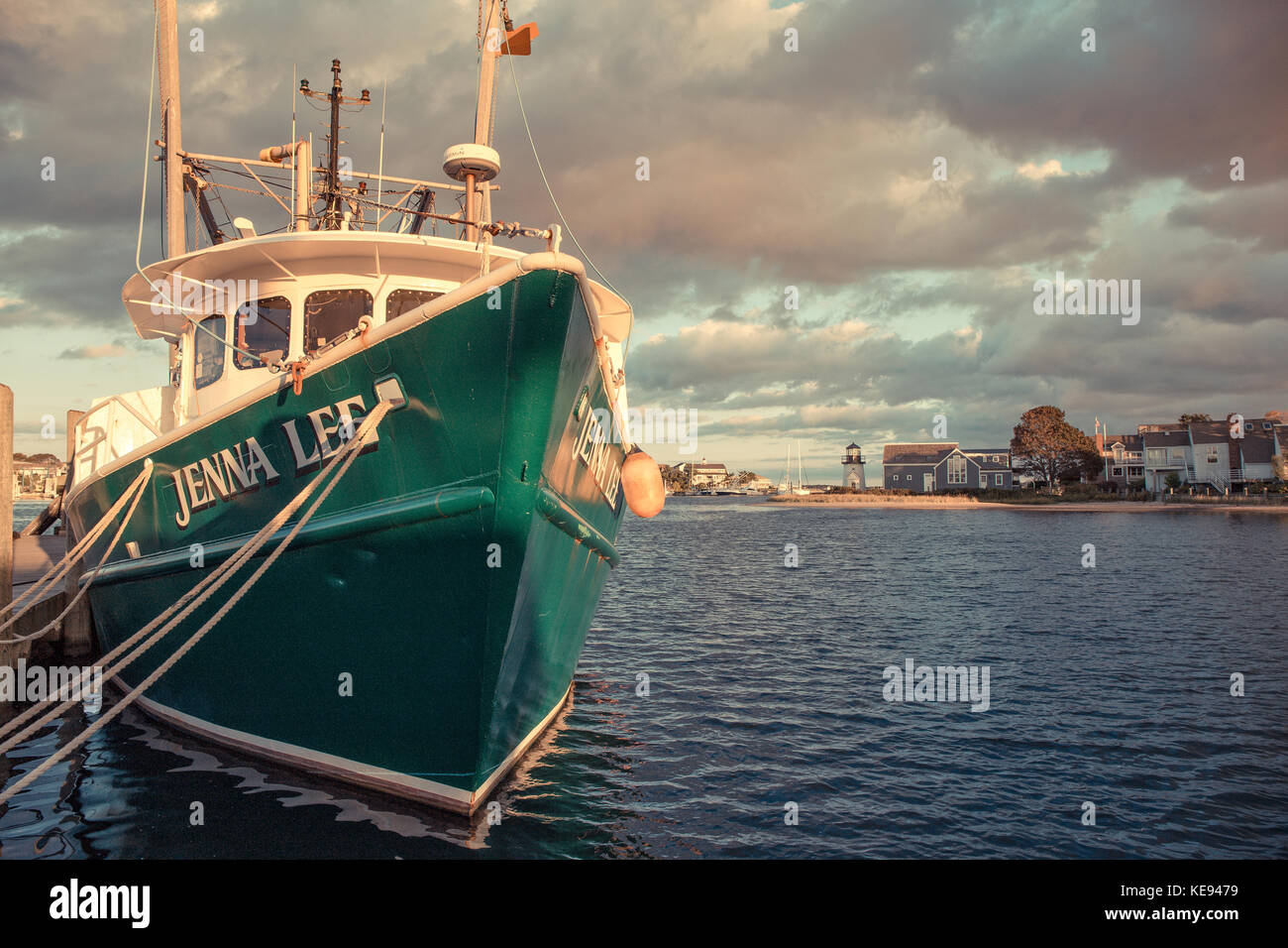 Fishing boat in Hyannis Harbor, Cape Cod Massachusetts Stock Photo Alamy