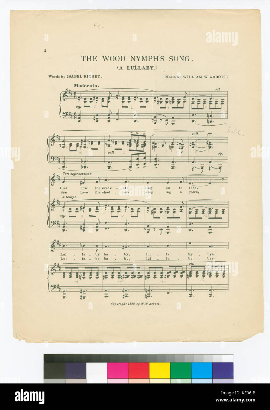 The wood nymph's song (NYPL Hades 464352 1710278) Stock Photo