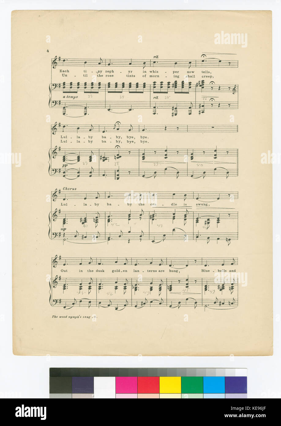 The wood nymph's song (NYPL Hades 464352 1710280) Stock Photo