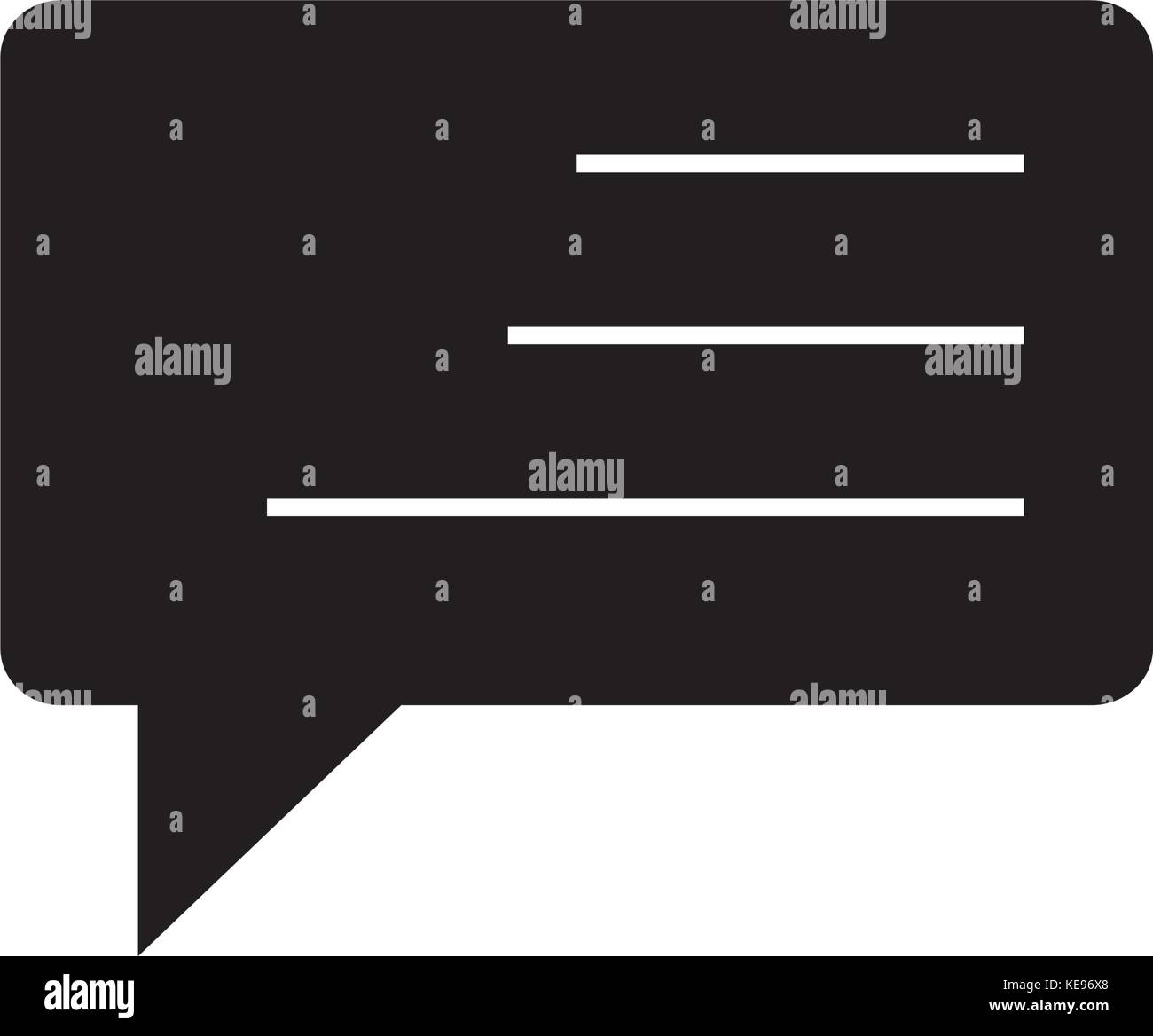 chat simple line icon, vector illustration, sign on isolated background ...