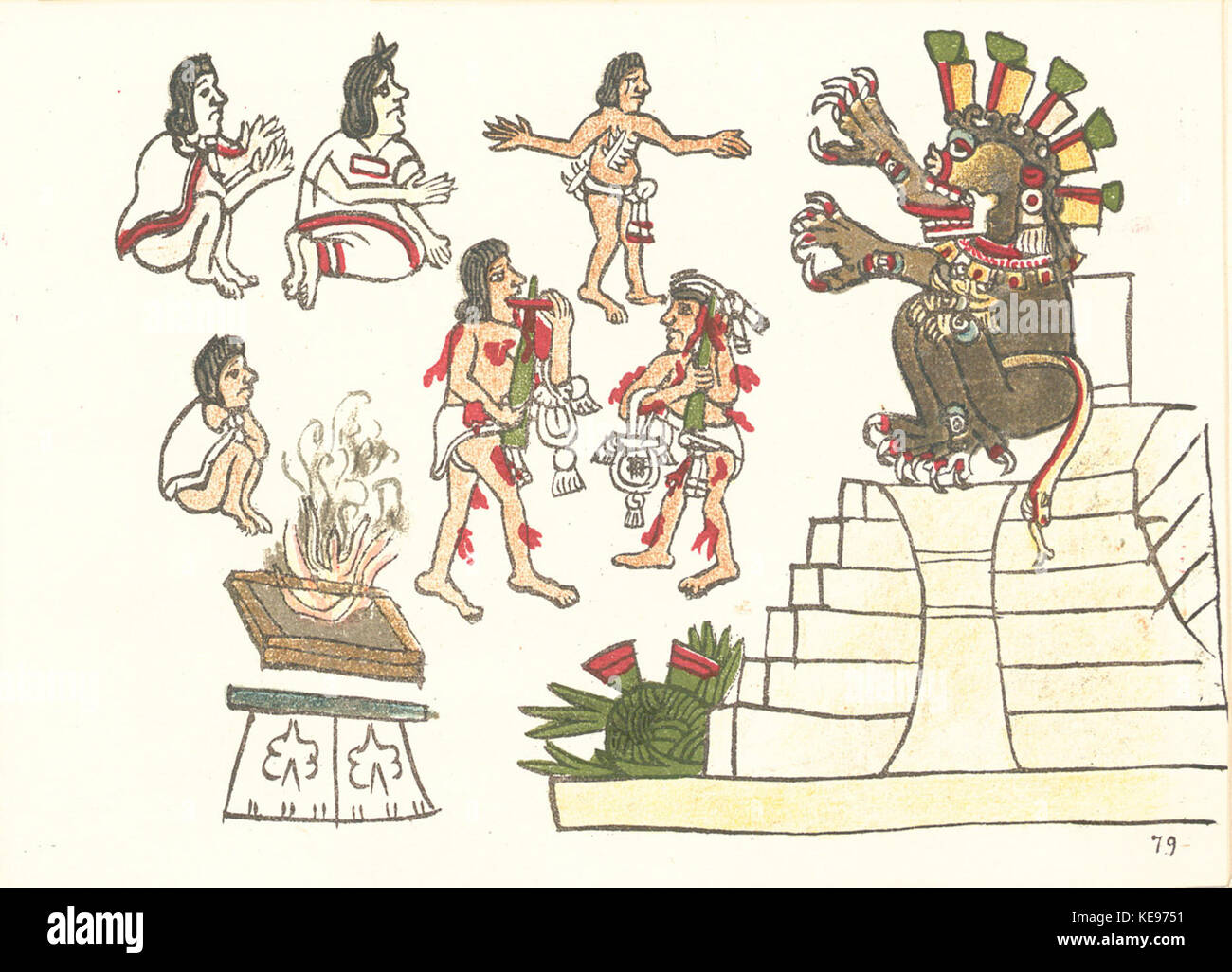 The Codex Magliabechiano, folio 79r, is an ancient manuscript that ...