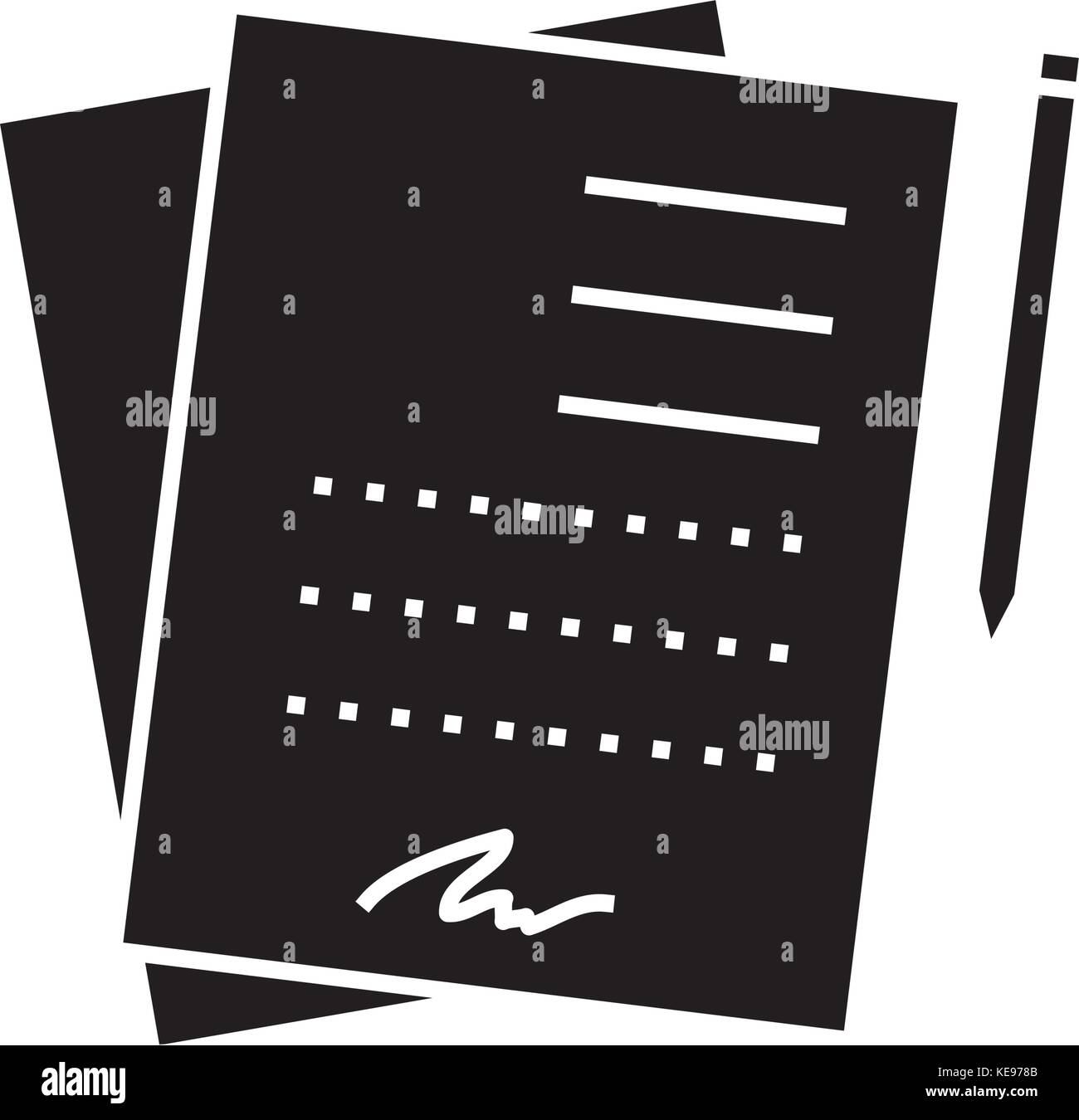 Businessman signing documents Stock Vector Images - Alamy