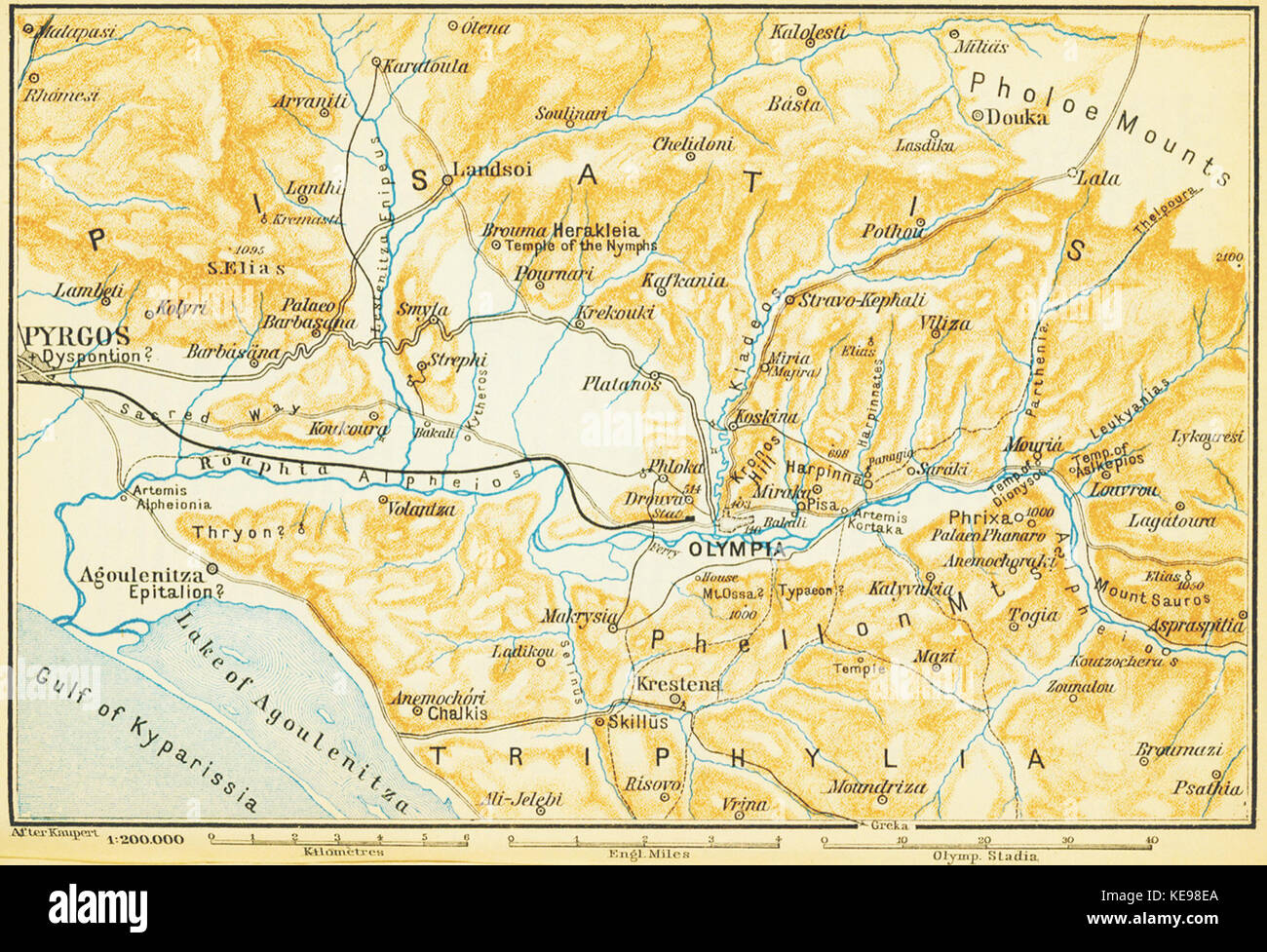 Map Of Olympia High Resolution Stock Photography and Images - Alamy