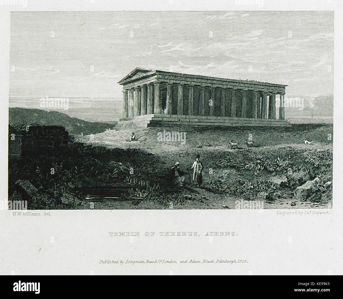 Temple of Theseus, Athens Williams Hugh William 1829 Stock Photo - Alamy