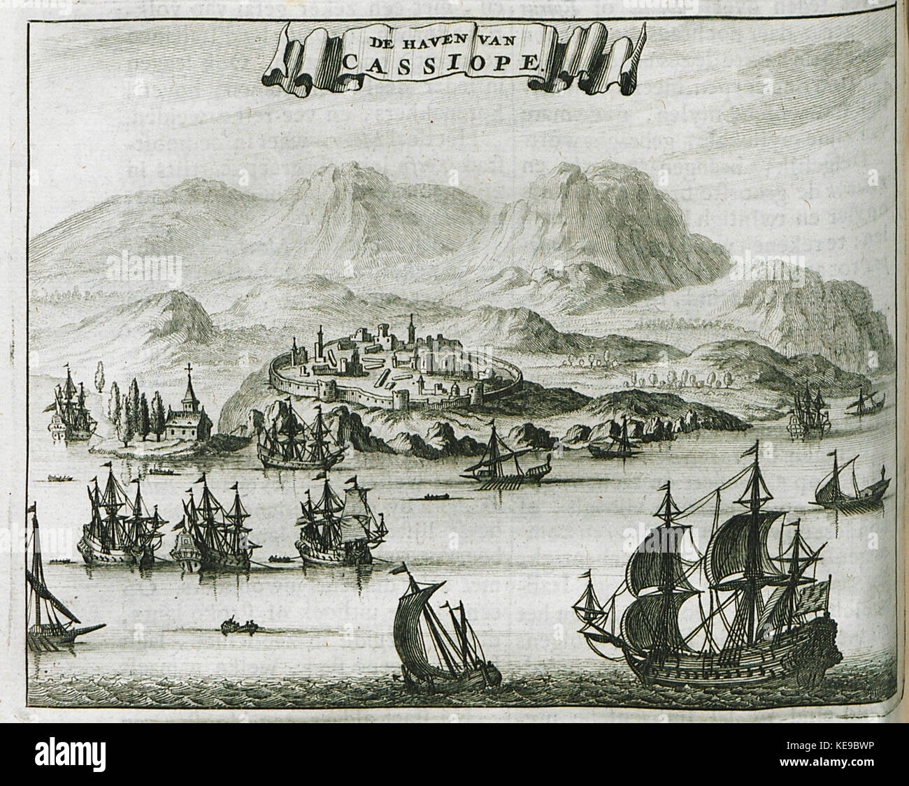 De Haven van Cassiope   Dapper Olfert   1688 Stock Photo