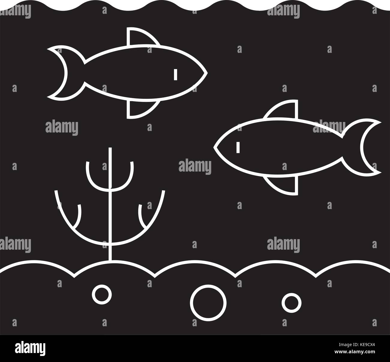 sea inside icon, vector illustration, sign on isolated background Stock ...