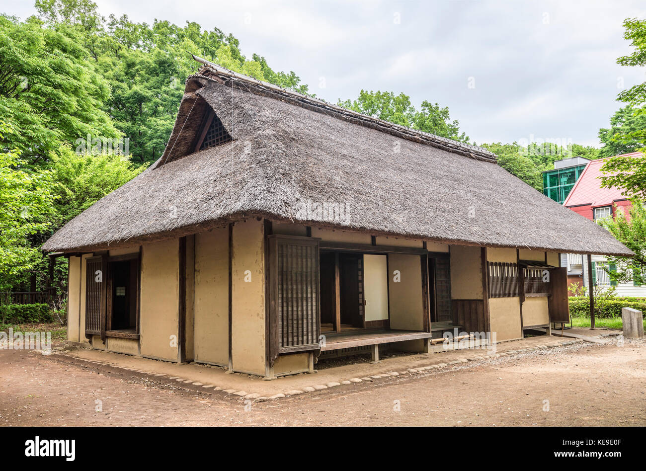 House of the Leader of the Hachioji Guards (Hachioji-sennin-doshin) at Edo Tokyo Open Air Architectural Museum, Tokyo, Japan Stock Photo