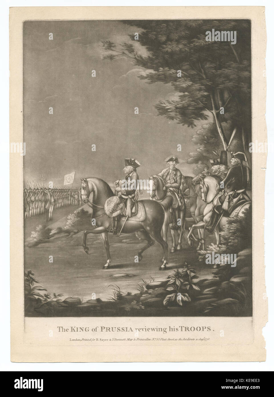 The King of Prussia reviewing his troops (NYPL b13075521 422156 Stock