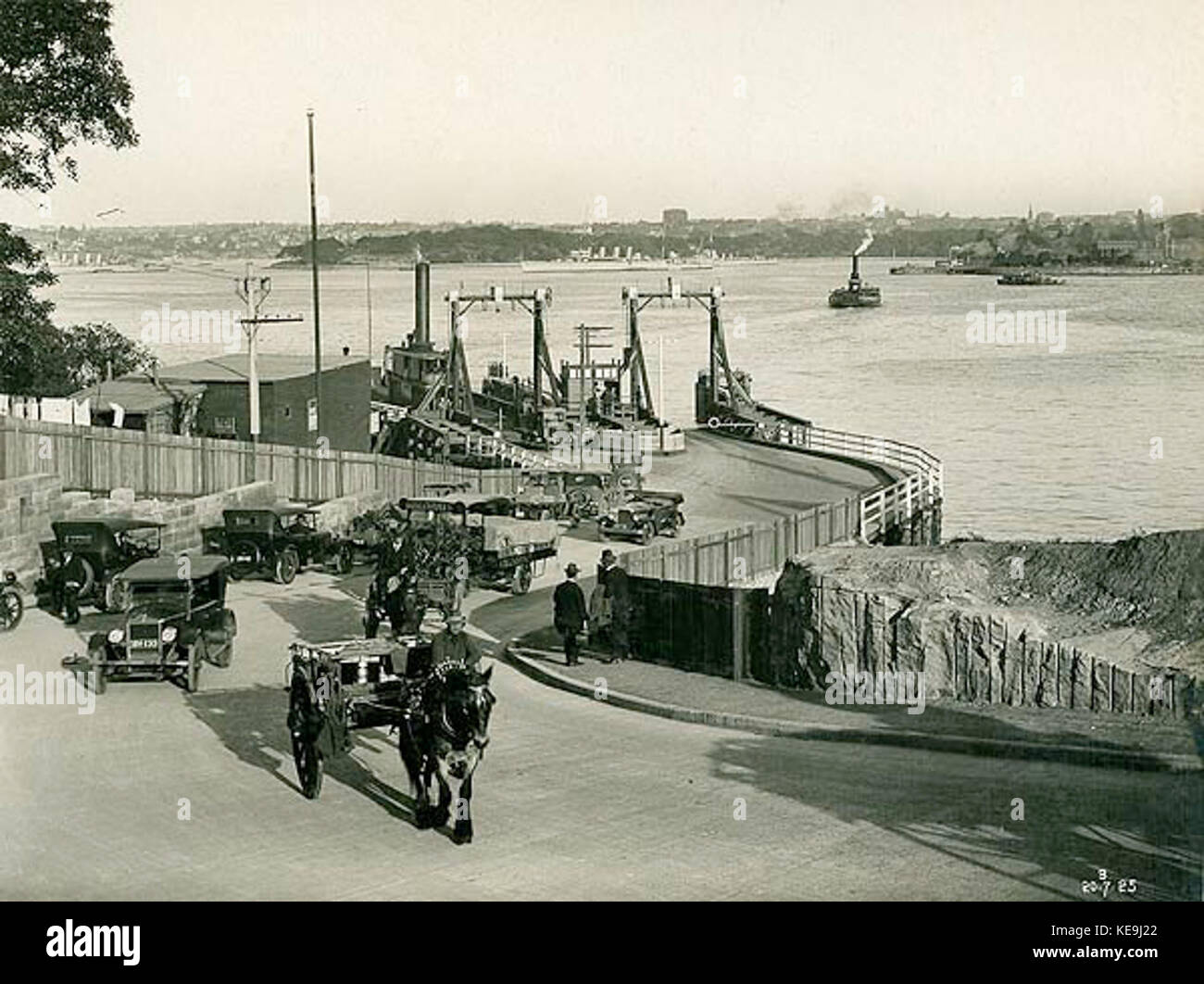 A historical photograph from 1925 showing the Jeffrey Street Vehicular ...