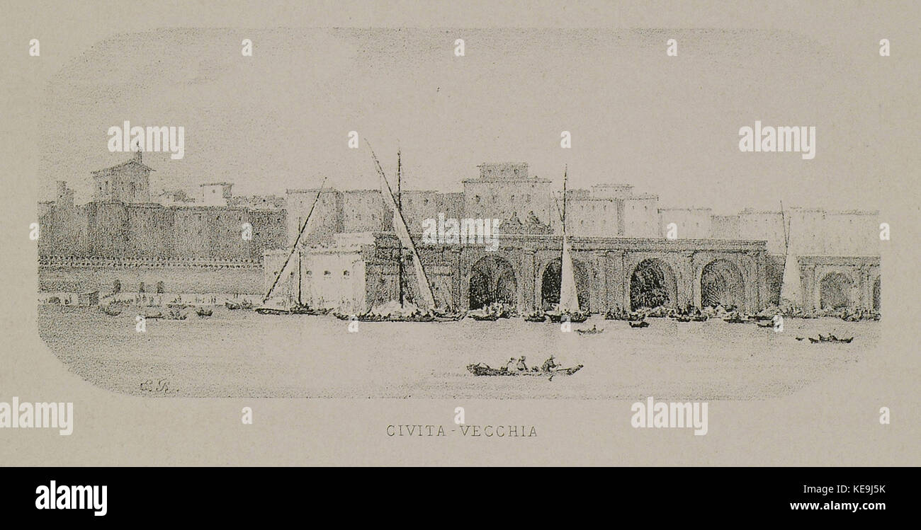 Civita Vecchia   Rey Etienne   1867 Stock Photo