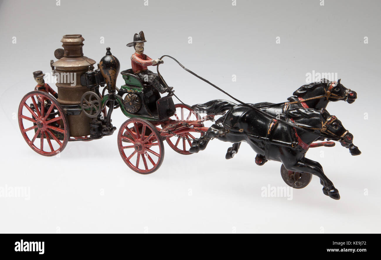 Toy Cast Iron Fire Engine Stock Photo Alamy
