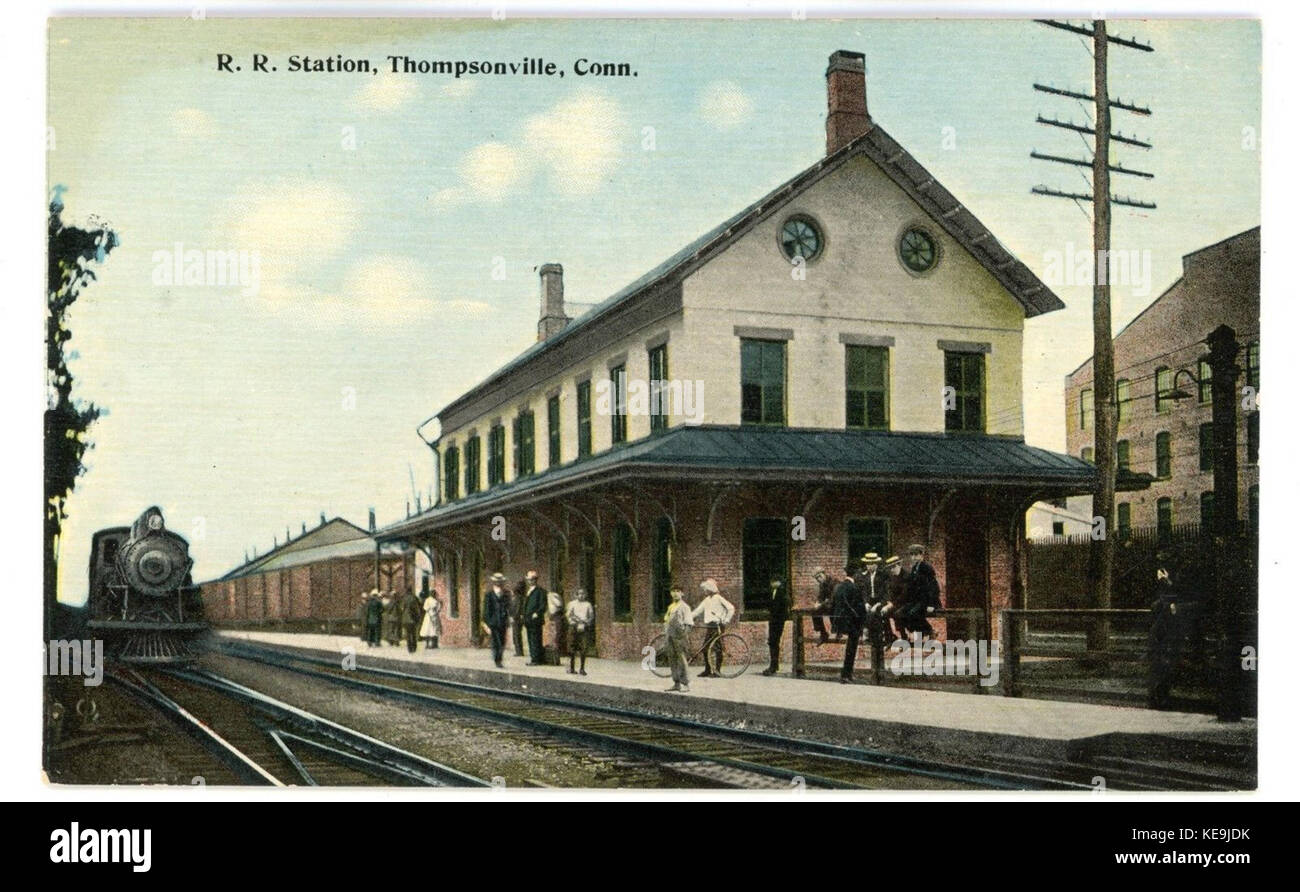 Thompsonville station postcard Stock Photo Alamy