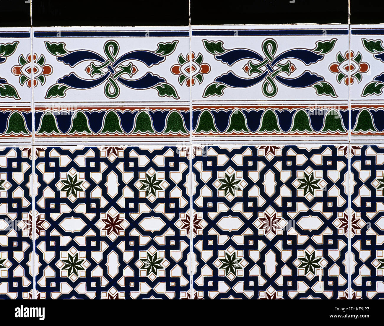 Ceramic tiles decorated with geometric motifs Stock Photo Alamy
