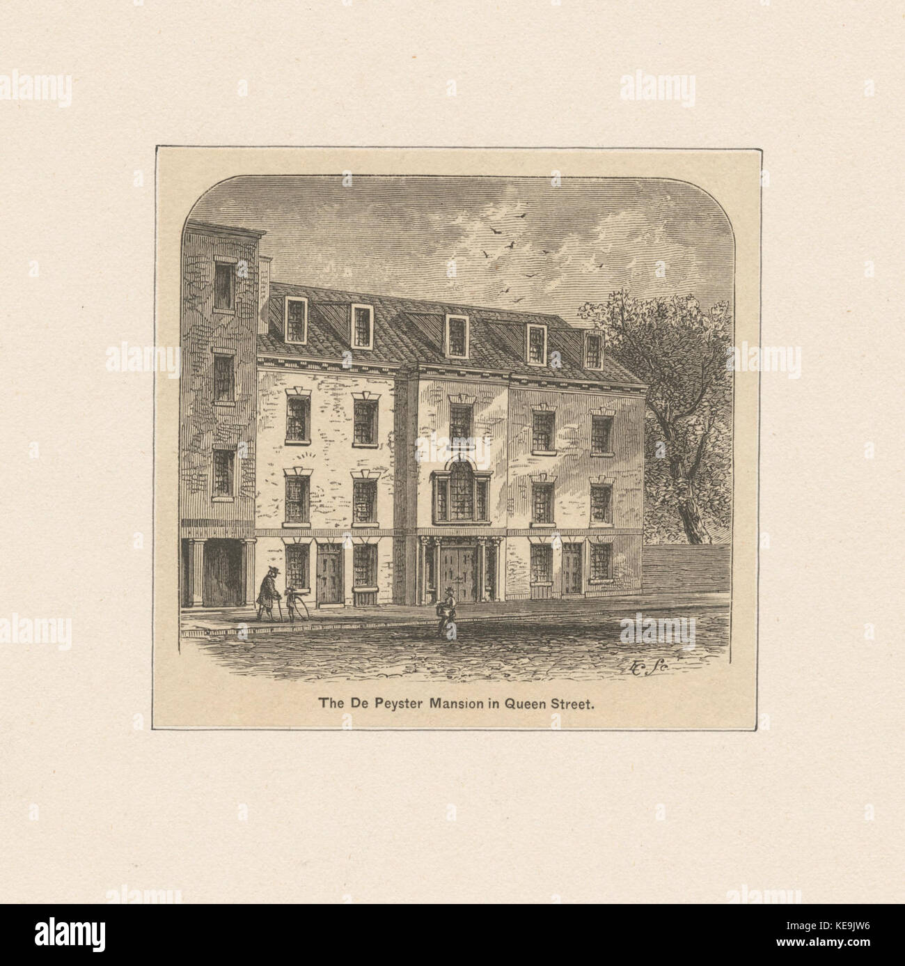 The De Peyster mansion in Queen Street (NYPL b13512825 420879 Stock Photo Alamy