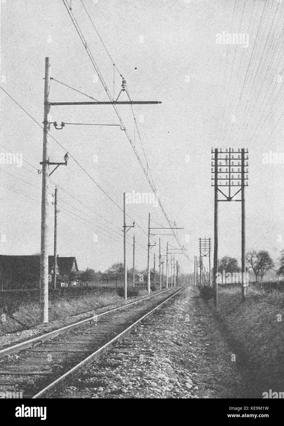 Seebach Wettingen Fahrleitung Stock Photo