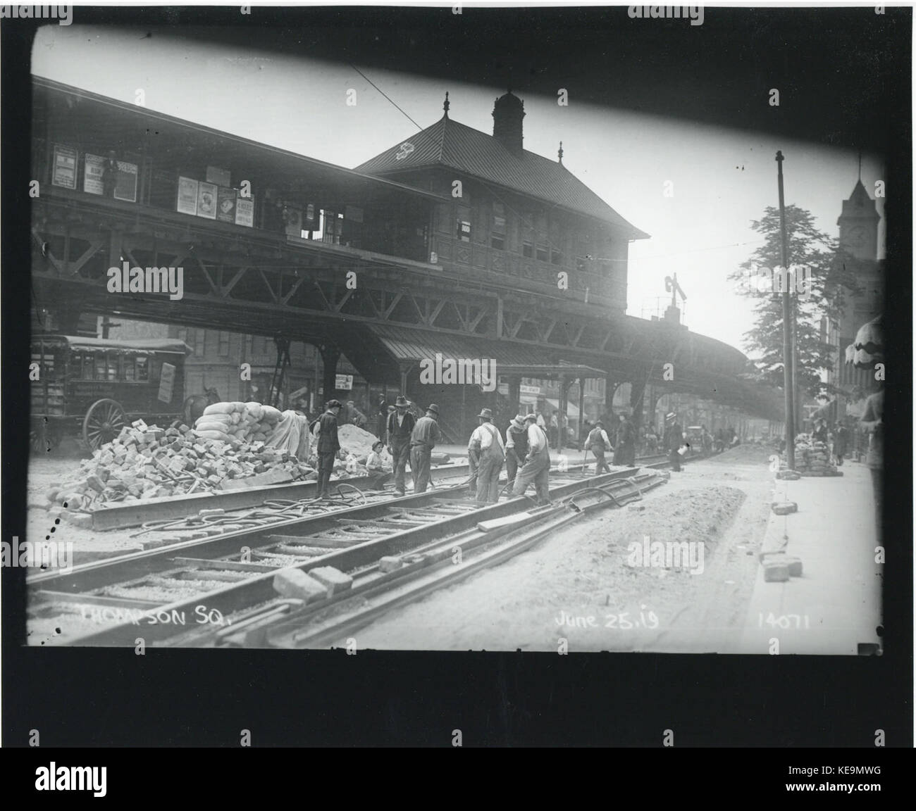 Thompson Square station, June 1919 Stock Photo