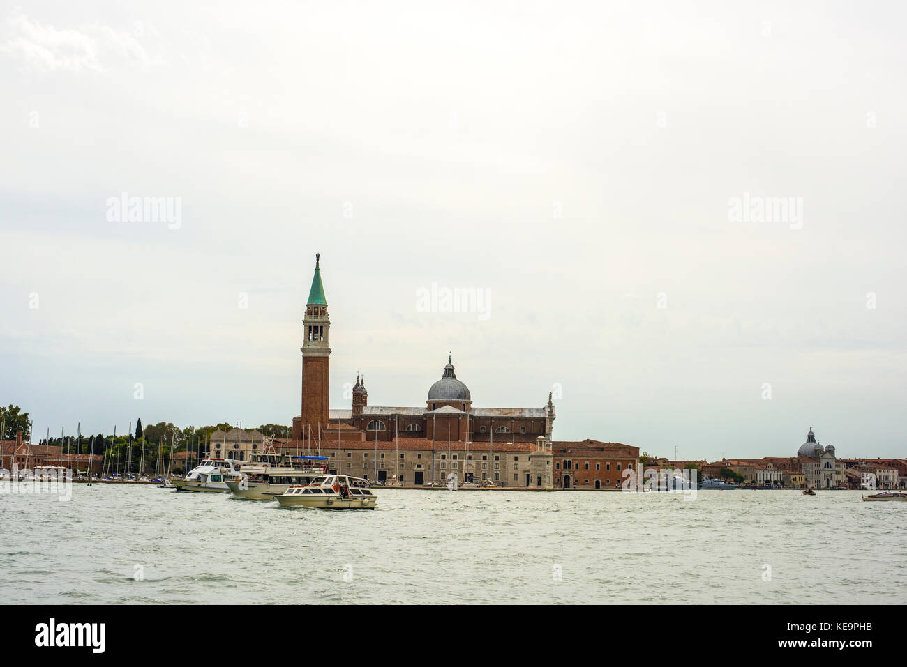 View across Venice Basin to the church of San Giorgio Maggiore, Venice Stock Photo