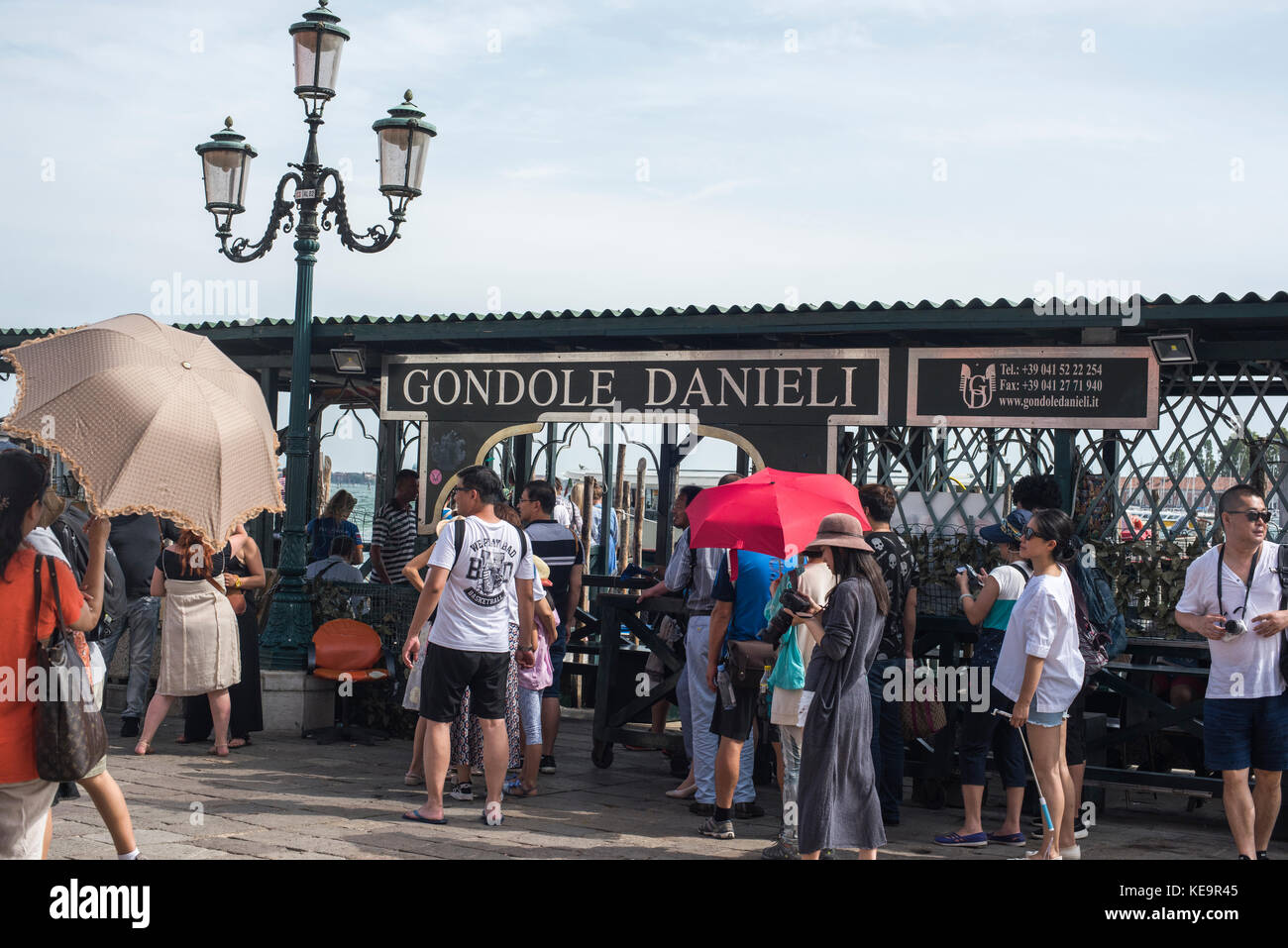 Danieli Gondola Station, Venice Basin Stock Photo
