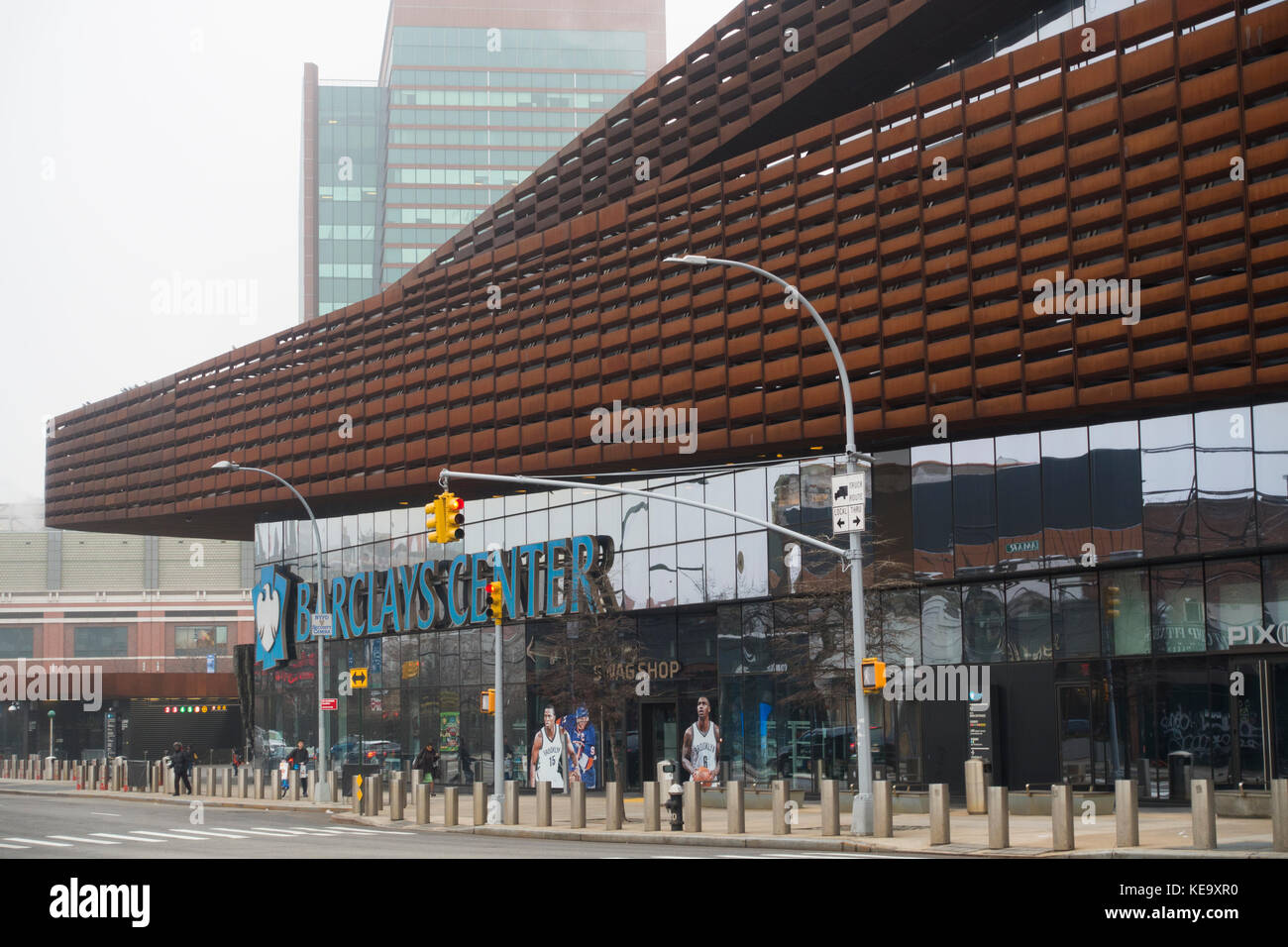 Barclay center in downtown Brooklyn NYC Stock Photo Alamy