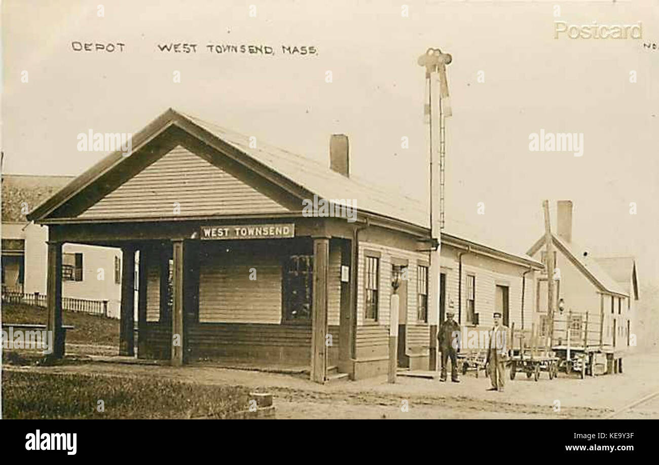 West Townsend station postcard Stock Photo