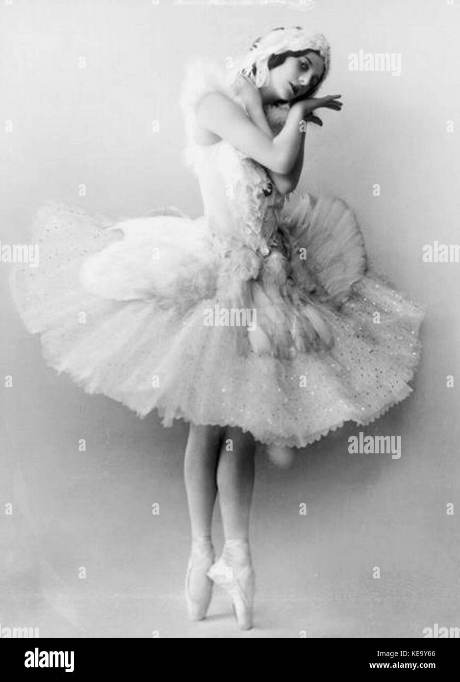 Anna Pavlova as the Dying Swan Stock Photo