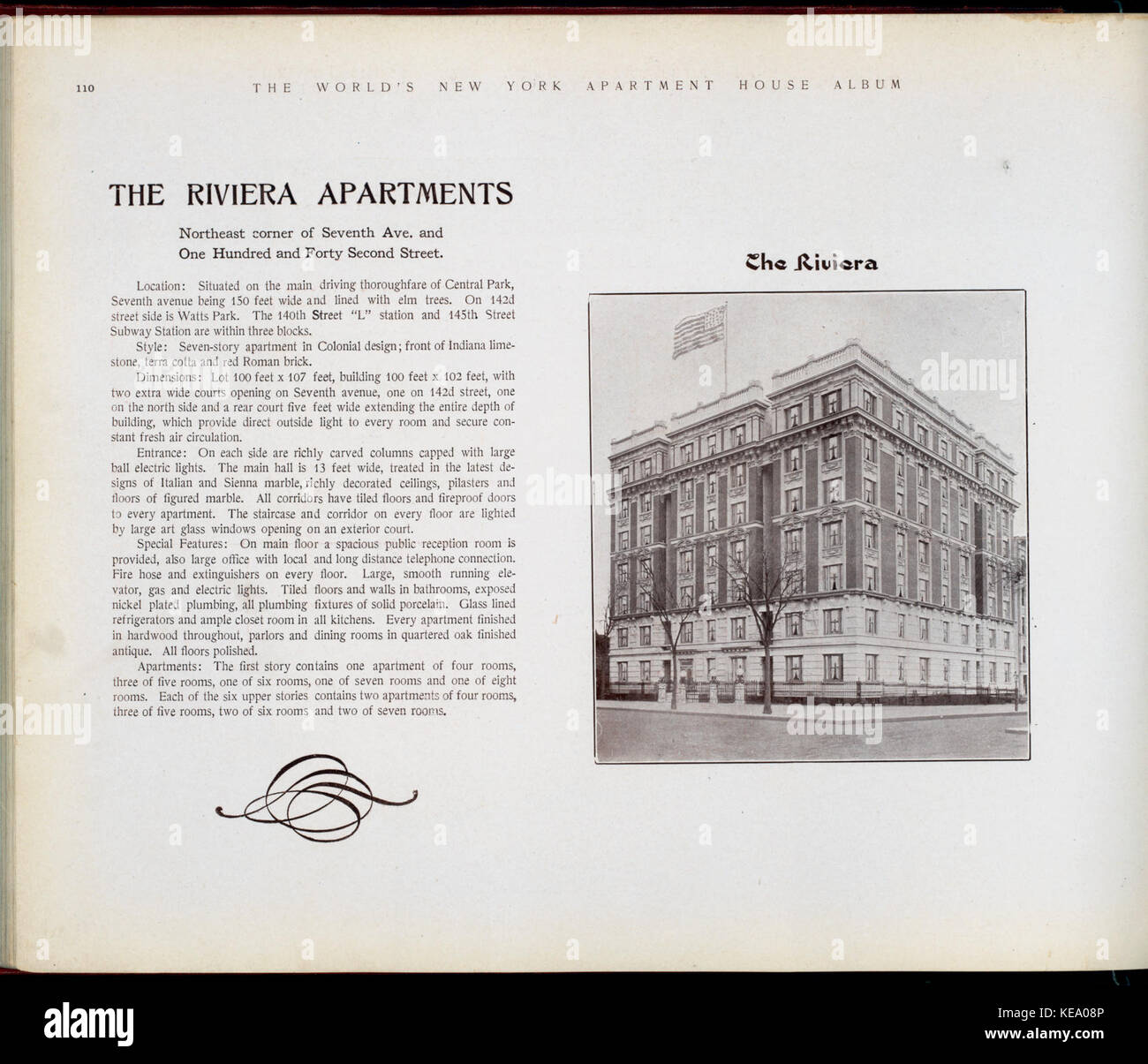 The Riviera Apartments. Northeast corner of Seventh Avenue and One