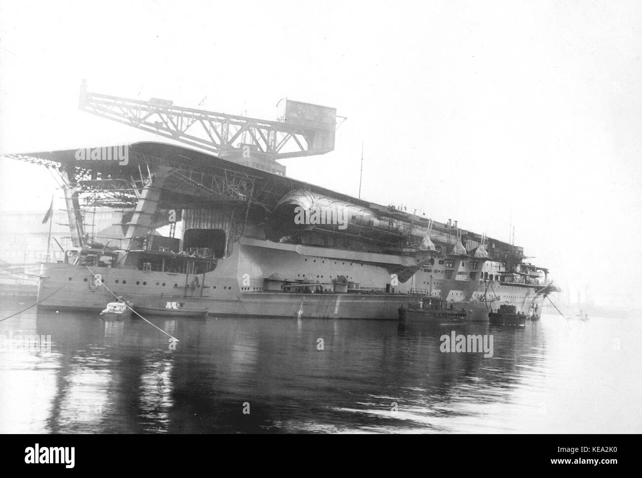 Japanese Navy Aircraft Carrier Kaga 1928 Stock Photo