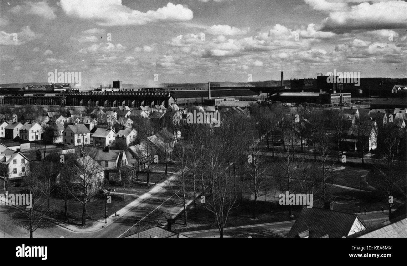 La rue Oersted premier quartier d Arvida vers 1945 Stock Photo Alamy