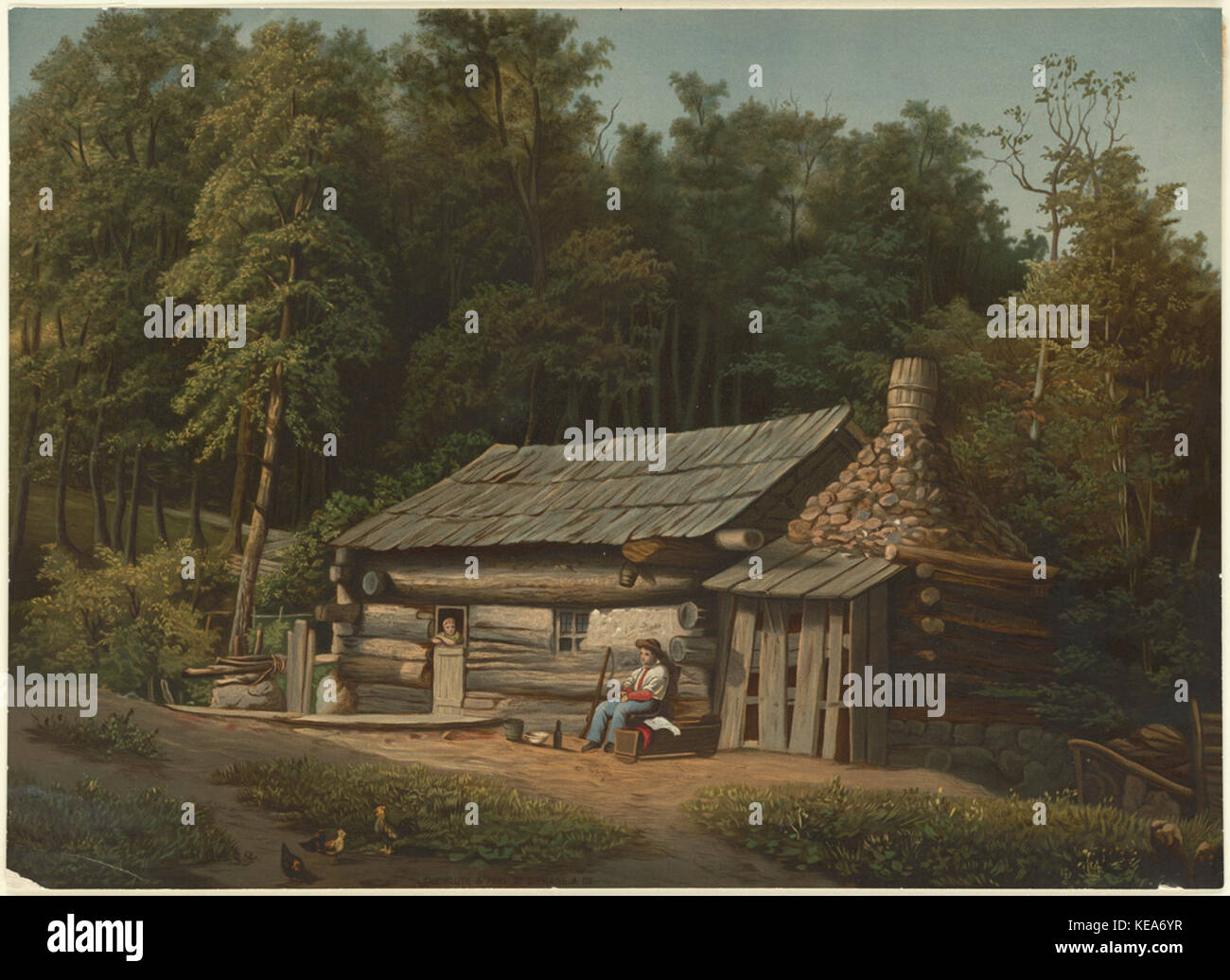 The Log Cabin Boston Public Library Stock Photo 163723499 Alamy