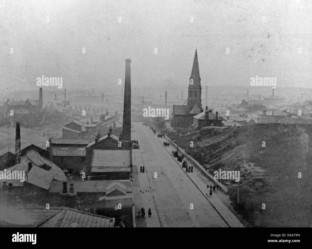 Stand Lane Radcliffe looking north 1902 Stock Photo Alamy