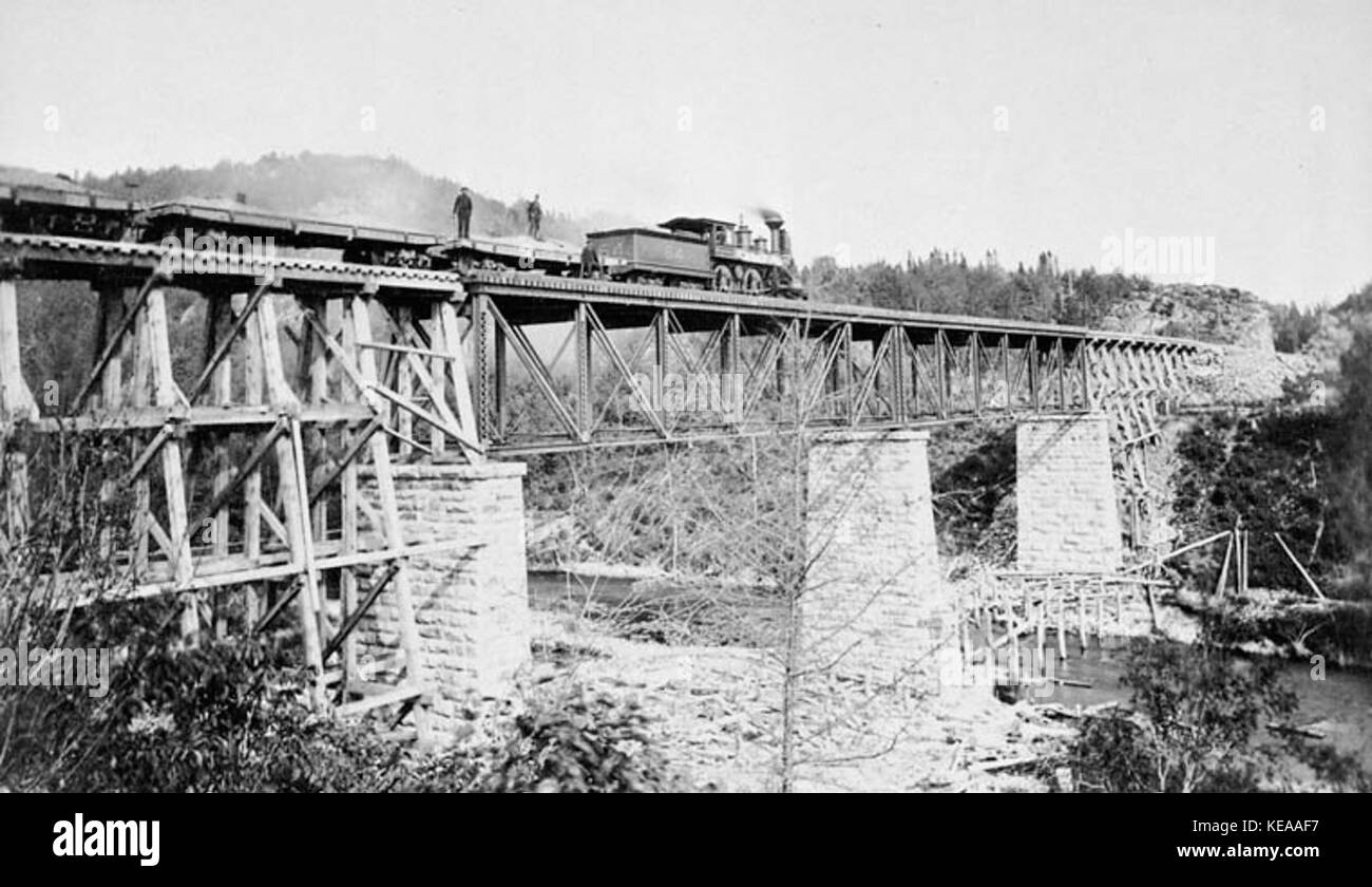 Steel River Bridge Stock Photo