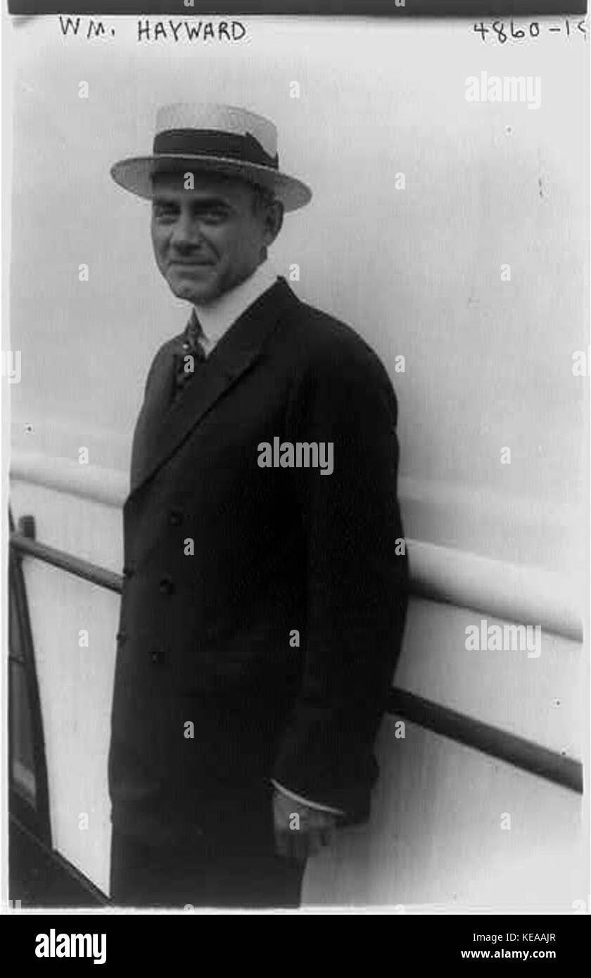 William Hayward, standing, facing slightly left Stock Photo