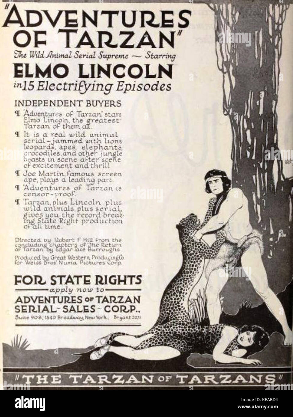 The Adventures of Tarzan (1921) 6 Stock Photo - Alamy