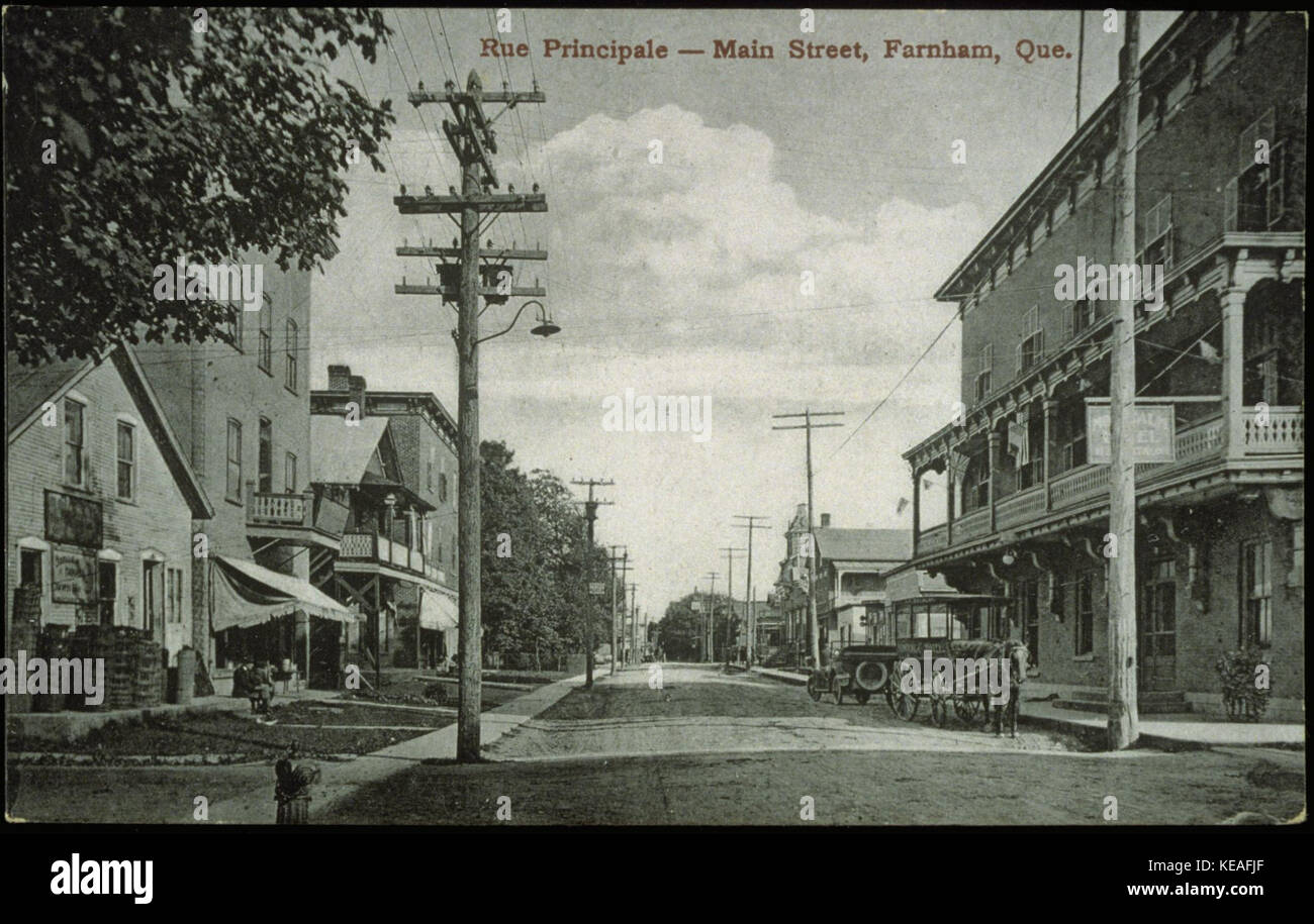 Rue Principale, Farnham (BAnQ 2635129 Stock Photo Alamy