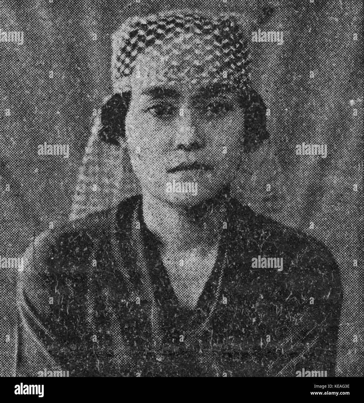 Nji R Hadji Djoelaeha, His Master's Voice Advertisement, Surabaya (c 1930s) Stock Photo