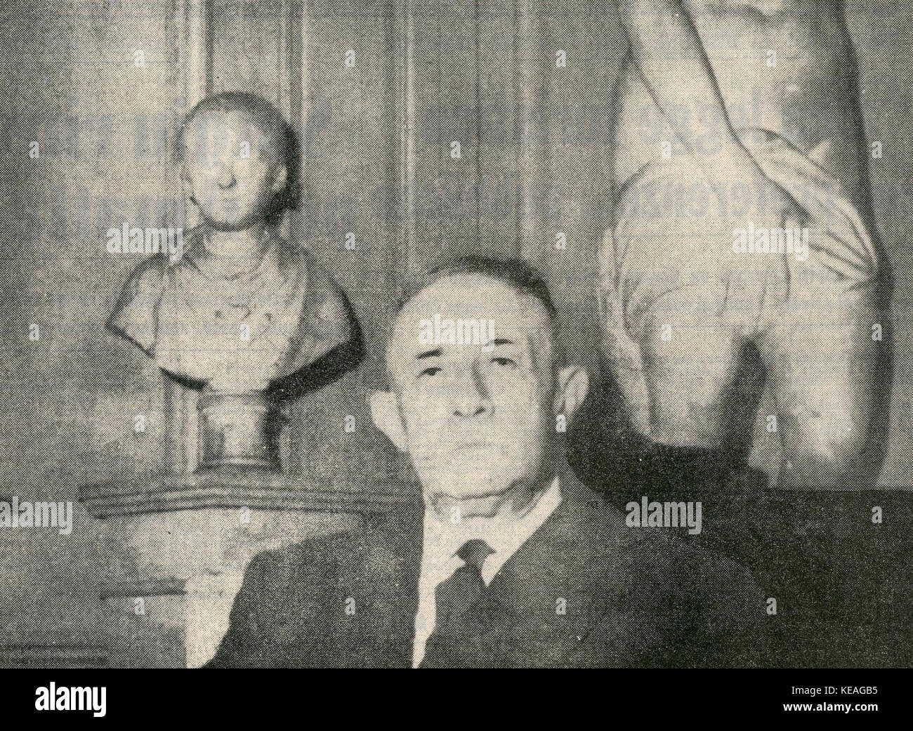 Henry de Montherlant statue Stock Photo Alamy