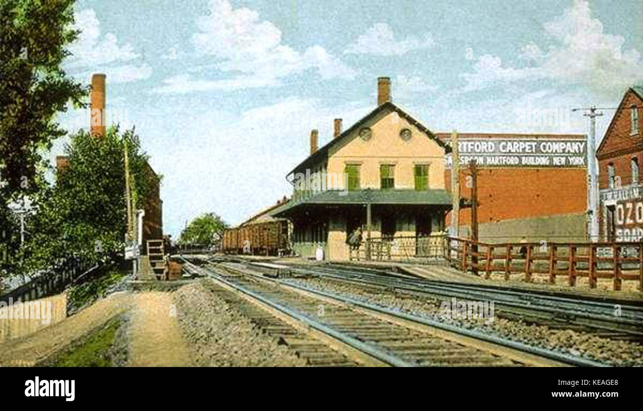 Thompsonville station before 1901 Stock Photo Alamy